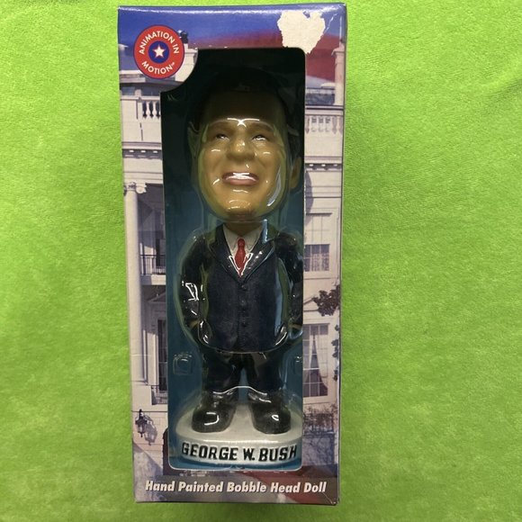 OLLIERV Bobble Dobbles President George W Bush bobblehead Hand Painted MINT - Picture 2 of 12